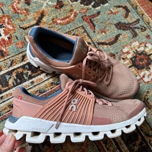 On Cloudswift Blush Denim Running Pink Sneakers